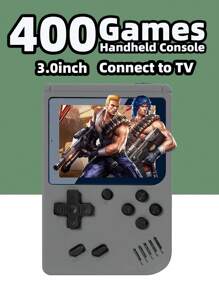 1pc Handheld Game Console 400 Games New Retro Handheld Game Console Supports Two-Player Battle Supports TV Connection Nostalgic Old Russian Classic Block Game Console Portable Mini Macaron Series Game Console 3-Inch Screen Party Game Gift,Games,Game,Game Console - Multicolor - View 16