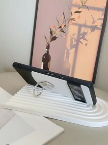 1只荔枝紋pu皮紋理雙色防摔手機保護套,配有手指環座和立體支架,適用於pixel 6a/6pro/7a/7pro/8pro智能手機 - 彩色 - 查看 4