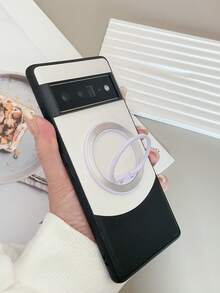 1入組荔枝紋人造皮和純色皮混合防摔保護殼,商務風格和磁吸支架,適用於pixel 6a/6pro/7a/7pro/8pro智能手機 - 彩色 - 查看 5