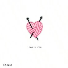 1入歐美風格時尚心形布貼,帶繡花自製衣著配件 - 彩色 - 查看 27