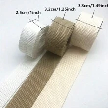 25mm 30mm 38mm兩碼長黑色緞帶帆布織帶背包帶製袋工藝用於皮帶包狗用品 - 黑色 - 查看 2