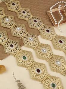 1 Miếng Thủ công Dây bện Thiết kế rỗng Đồ trang trí Rhinestone Dây đai thắt lưng Đối với phụ nữ Lễ hội Đồ trang sức - cordage - Xem 9
