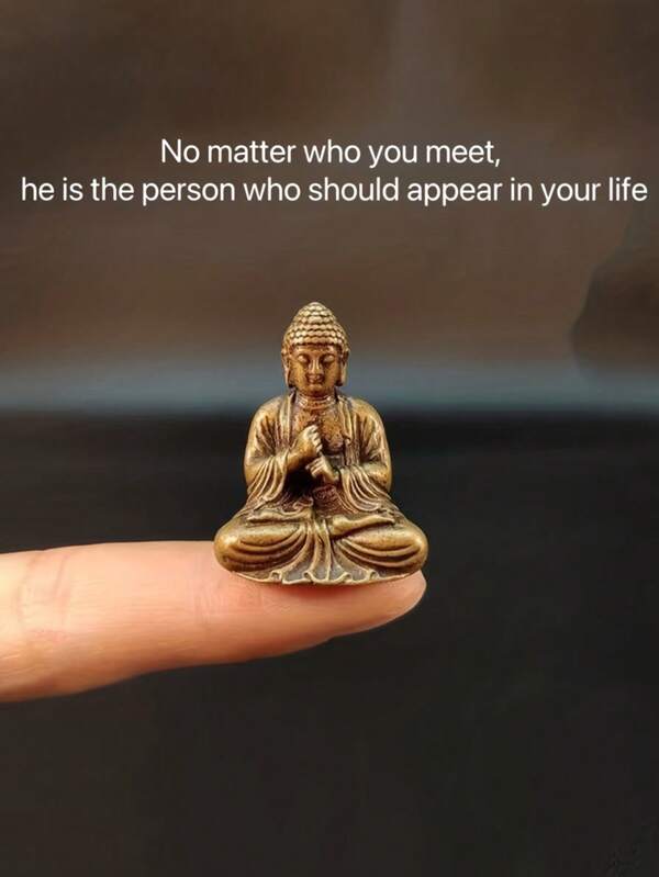 1 Stück Miniatur Pur Messing Sakyamuni Buddha Schmuckstück: Fügen Sie Ihrer Heimdekoration Einen Hauch Von Zen Hinzu (einige Teile Werden Zufällig Versendet)
