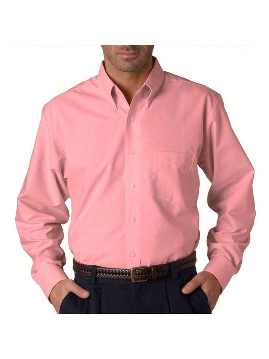 Men Shirts - 粉色 - 查看 1