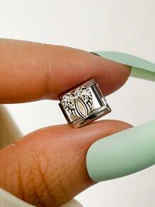 1 chiếc Vòng tay cặp đôi thời trang hàng đầu dành cho ngày lễ tình nhân năm 2025 Bướm & Gấu DIY dạng mô-đun bôi trơn, Phụ kiện làm đồ trang sức bằng thép không gỉ, Thích hợp làm quà tặng ngày lễ, tiệc tùng, phụ kiện trang phục hàng ngày - Bạc - Xem 83