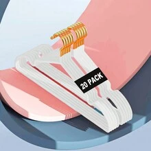 20入組15.8英寸防滑橡膠塗層金屬西裝外套衣架,帶圓形凹槽金屬襯衫外套衣架,適用於連衣裙 - 彩色 - 查看 4