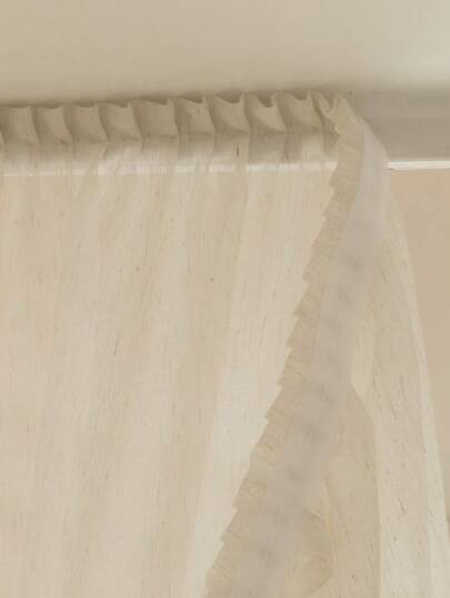 ستارة شفافة من الكتان الياباني بخطاف و حلقات لغرفة النوم و غرفة المعيشة