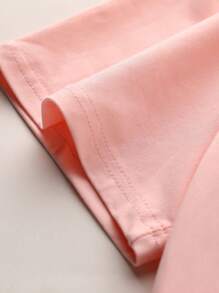 Young Girl Lovely Hedgehog Printed Casual Round Neck Tee With Short Sleeves For Summer