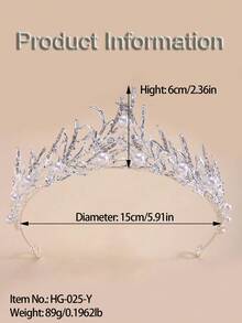 1件装女士时尚合金发饰，婚礼派对仪式新娘皇冠头饰 - 皇冠 - 查看 8