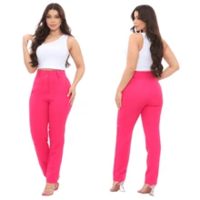 Women Pants - 玫紅色 - 查看 5