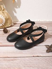 Black Elastic Strap Princess Shoes, Delicate And Clean, Comfortable And Soft, Suitable For All Seasons Indoor And Outdoor - Black - View 3