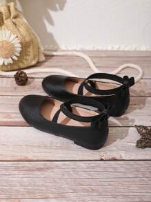 Black Elastic Strap Princess Shoes, Delicate And Clean, Comfortable And Soft, Suitable For All Seasons Indoor And Outdoor - Black - View 4