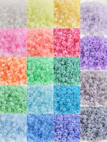 20g/túi 4MM Mắt mèo Bắt chước Ngọc Hạt , Kem Màu sắc Hạt Đối với DIY Vòng tay , Dây chuyền - Hạt bi mắt mèo 4mm - Xem 1