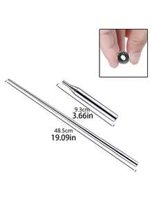 Outdoor Camping Bbq Fire Starter Kit, Portable Stainless Steel Extendable Blow Pipe, Blow Rod, Camping Tools! - Black - View 3
