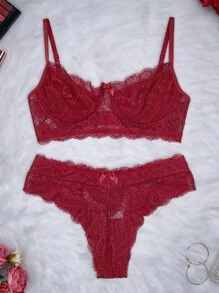 Women Bra & Panty Sets - Red - View 5