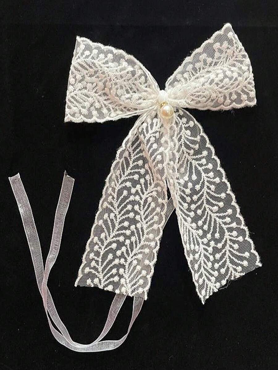 5pcs Lace & Butterfly-Faux Leather European Style Sheer Curtain Strap Buckle Korean Style Beige Decorative Ribbon Tied String