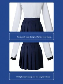 5 Piezas/set Conjunto De Uniforme Escolar Japonés De Estilo Juvenil Y Encantador (uniforme Jk) Adecuado Para Fiesta, Actuación En El Escenario, Convención De Cómics - Multicolor - Ver 7