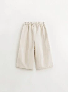 MARC&JANIE 年輕女孩休閒時尚洋裝式鬆垮寬褲，細節飄邊，春季款