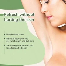 Exfoliante para axilas con menta, aloe vera y polvo de cáscara de nuez de GZE, el exfoliante para axilas ayuda a eliminar el olor, a limpiar en profundidad y a exfoliar, para piernas, rodillas, pies, manos y todo el Body, blanqueamiento de axilas - Blanco - Ver 4