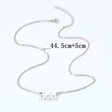 1 Miếng Đơn giản 111 , 222 , 333 , 444 , 555 , 666 , 777 , 888 , 999 Số Vòng cổ mặt dây chuyền Cho nam giới Và Của phụ nữ Mặc hàng ngày - Bạc - Xem 2