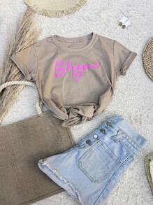 Women T-Shirts - 杏色 - 查看 4