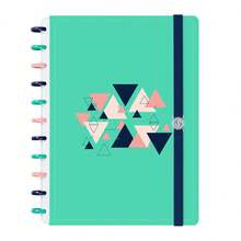 ISCOOL Prime Smart Disc Notebook Large 20 X 27.5 Cm Lux Colors 80 Pages - Nước xanh - Xem 1