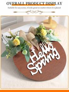 1入組38cm(h)菊花模擬仿真。威尼斯蝴蝶結掛飾,適用於家庭門掛歡迎裝飾,酒店餐廳宿舍辦公室門掛節日派對門窗掛飾背景牆裝飾掛飾 - 彩色 - 查看 10