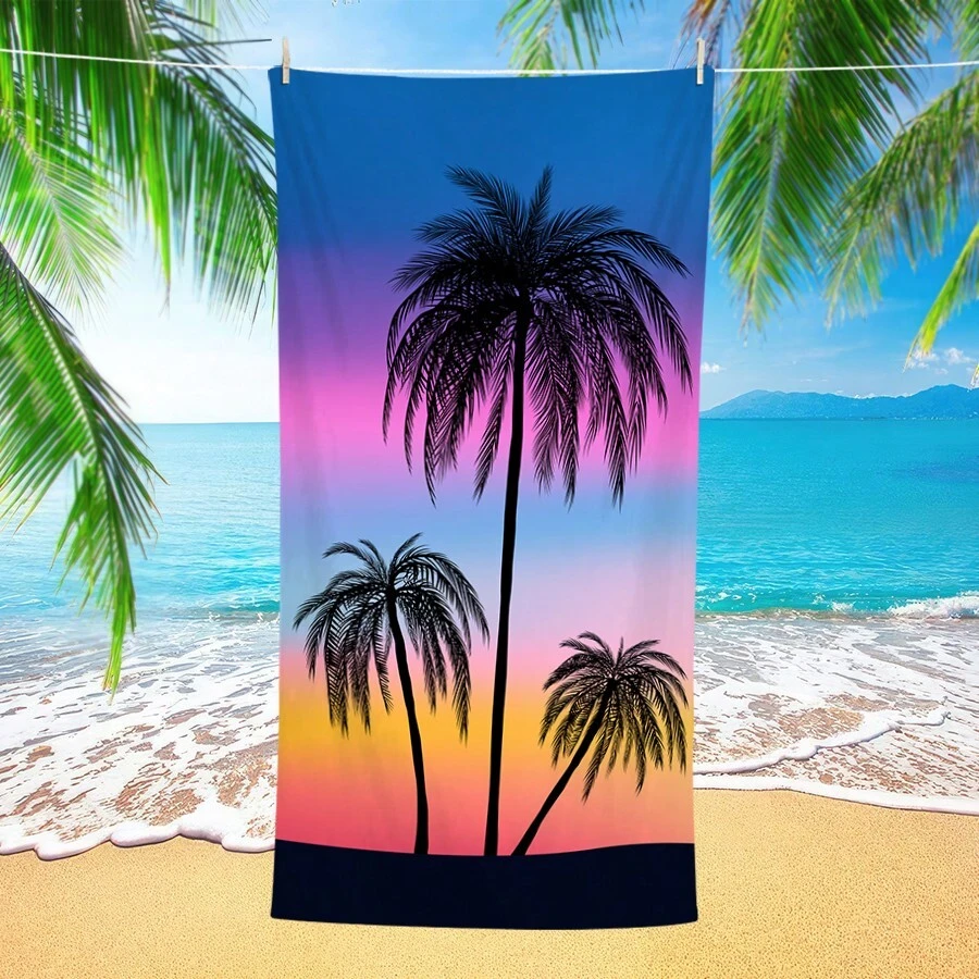 1 Miếng Hoàng hôn Dừa Cây Khăn đi biển , Sợi siêu mịn Quá lớn Sấy khô nhanh Khăn đi biển , Mềm mại Hấp thụ Khăn đi biển , Cát bờ biển Tấm lót , Nhẹ Khăn tắm Đối với Bơi lội , Phòng thể dục , Và bờ biển Thể thao - Nhiều màu - Xem 1