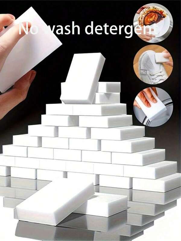 10pcs Nano Sponge Magic Cleaning Sponge For Shoes, Dishwashing, Car Cleaning, Kitchen Scrubbing,Kitchen,Bathroom,Home,Household Suppliers