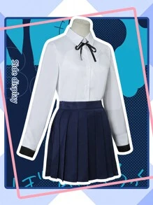 5 Piezas/set Conjunto De Uniforme Escolar Japonés De Estilo Juvenil Y Encantador (uniforme Jk) Adecuado Para Fiesta, Actuación En El Escenario, Convención De Cómics - Multicolor - Ver 2