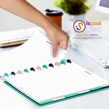 ISCOOL Prime Smart Disc Notebook Large 20 X 27.5 Cm Lux Colors 80 Pages - Nước xanh - Xem 10