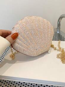 Evening Bag,Bridal Shoulder/Crossbody Bag,Shell Clutch/Women's Shell Bag In Niche Design - Multicolor - View 2