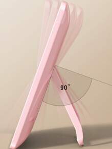 Beatsmod A Pink Newly Upgraded Makeup Mirror With Led Lights And Usb Rechargeable, Can Be Mounted On Wall Or Used On Desk, Suitable For Household, Student Dormitory, Portable With Intelligent Touch Screen And Three Levels Of Light Adjustment. Can Be Folded Or Put On Table. Same Style As The Makeup Blogger's, Perfect As A Valentine's Day Gift For Mother, Girlfriend Or Festival Gift.