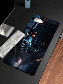 1入組汽車風格長型鼠墊電腦高清鍵盤墊,適用於遊戲和辦公室使用,防滑鼠墊桌墊天然橡膠防滑辦公室鼠墊 - 彩色 - 查看 2