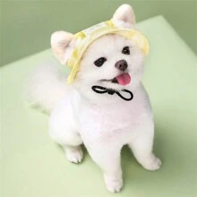 Cute Sun-Proof & Anti-Lost Ear-Hook Design Adjustable Pet Dog Hat, Multicolored, Princess Style - Multicolor - View 16