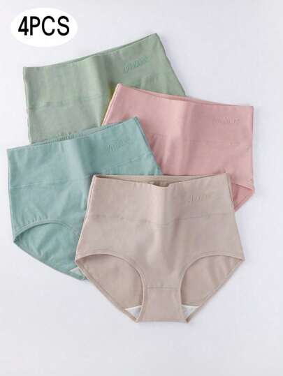 4pcs High Waist Shapewear Breathable Briefs