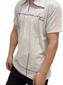 Men Polo Shirts - Màu be - Xem 3