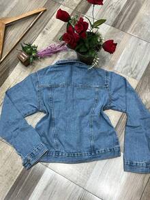 Women Denim Jackets & Coats - 中等水洗藍 - 查看 2