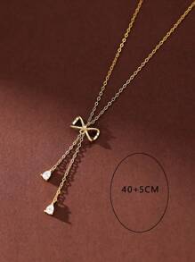 ELSEDES 1pc S925 Sterling Silver Handmade Butterfly Shaped Studded With Sparkling Gems Pendant Necklace, Showcases Brilliant Charm, Quality Jewelry, Suitable For Women's Daily, Party, And Anniversary Outfits - Gold - View 6