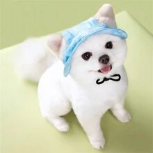 Cute Sun-Proof & Anti-Lost Ear-Hook Design Adjustable Pet Dog Hat, Multicolored, Princess Style - Multicolor - View 18