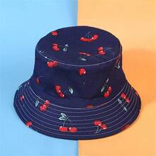 Mũ Bucket có thể đảo ngược phong cách Boho dành cho nữ có in hình trái cây và quả lê, thích hợp để mặc hàng ngày vào mùa xuân và mùa hè - Một kích thước phù hợp với tất cả (56-60 cm) - Xem 9