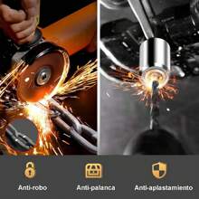 Candado Para Bicicleta Con Cadena Anti Robo - Negro - Ver 5