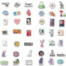 50pcs Science Laboratory Stickers,Cartoon Adorable Biology Doodle,Waterproof Vinyl Decals For Water Bottle,Laptop,Phone,Skateboard,Guitar,Luggage,Scrapbook,Hard Hat,Party Supplies Decoration For Kids,Teens,And Adults Stickers Cute,Laboratory Stickers,Stickers>Ipad,Science,Biology,Chemistry,Chemistry Lab,Stickers For Phone,Teen,Science,Chemistry,Biology,Computer Stickers,Stickers For Phone,Microbiology - Multicolor - View 3