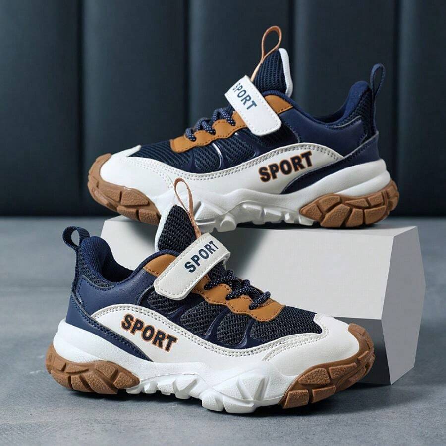 Boys' Sports Shoes, New Breathable Mesh Sneakers With Soft Sole For Spring & Autumn 2024, For Children