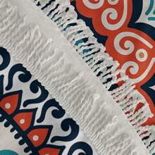 1 件圆形沙滩巾，61 英寸大毛巾，快干且吸水性强，可用作沙滩垫、冥想毯、桌布，是旅行和度假、游泳池、露营的必备礼物，是成人女性男性海滩度假夏季旅行的必备品，度假浴室装饰