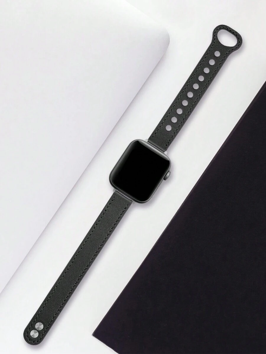 1條女款時尚柔軟舒適pu皮革錶帶 40mm、ulrta2 49mm 44mm 45mm 41mm 42mm 38mm腕帶手鍊 適用於 Series Se 9 8 7 6 5 4 3 2 1 Apple Watch 配件