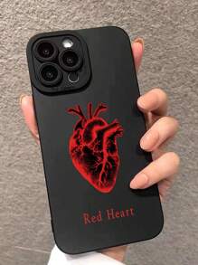 Thẳng Cạnh Thiết kế trái tim Được Sơn Dày lên Chống giọt bắn Điện thoại di động Loại vỏ Với Màu sắc In ấn Mẫu , Tương thích với - Nhiều màu - Xem 2