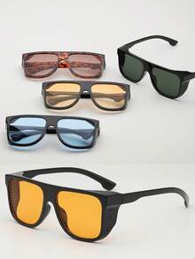 Yellow Lens Night Vision Fashion Glasses, European And American Punk Style, Essential Equipment For Riding And Outdoor Activities, And Wind Sand Prevention Street - A - View 11