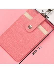 Creative And Minimalist Work Card Holder With Retractable Reel, For Work Badge, Id Cards, Employee Cards, Public Card And Student Card - Pink - View 4