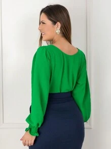 Women Blouses - Green - View 2